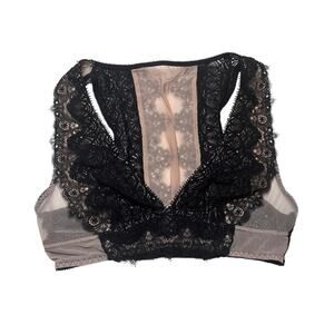 Victoria's Secret Dream Angels Chantilly Lace Plunge Bralette Size Black XS